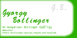 gyorgy bollinger business card